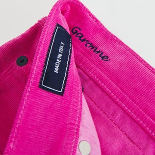 Men Others Solid - Men Velvet Bermuda Shorts 5-pocket, Shocking pink details view 3