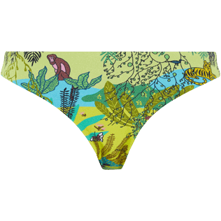 Mujer Braguitas Estampado - Braguita de bikini de talle medio con estampado Jungle Rousseau para mujer, Jengibre vista frontal