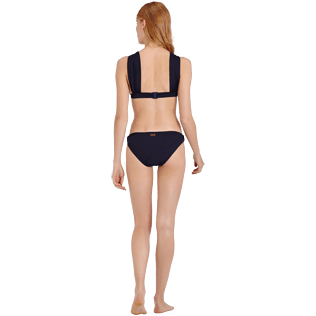 Damen Klassische Höschen Uni - Solid Midi-Bikinihose für Damen, Schwarz backworn Damen Klassische Höschen Uni - Solid Midi-Bikinihose für Damen, Schwarz backworn