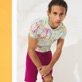 Hombre Autros Gráfico - Bermudas tipo pantalones chinos para hombre con el estampado Micro Flowers, Shocking pink detalles vista 1