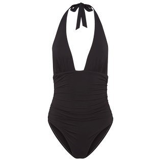 Women Bandeau Solid - Women One piece Swimsuit Solid, Black front Women Bandeau Solid - Women One piece Swimsuit Solid, Black front
