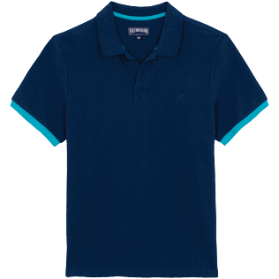Hombre Autros Liso - Polo en piqué de algodón de color liso para hombre, Goa front Hombre Autros Liso - Polo en piqué de algodón de color liso para hombre, Goa front