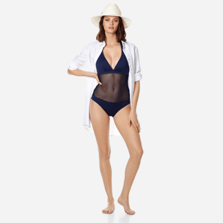 Donna Intero Unita - Costume intero donna all'americana tinta unita, Blu marine supp2 Donna Intero Unita - Costume intero donna all'americana tinta unita, Blu marine supp2