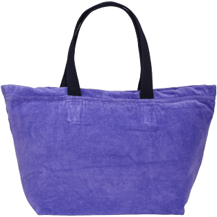 Autros Liso - Bolsa de playa grande de tejido terry con estampado jacquard liso, Hyacinth back Autros Liso - Bolsa de playa grande de tejido terry con estampado jacquard liso, Hyacinth back