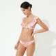 Mujer Braguitas Estampado - Braguita de bikini de talle medio con estampado Mandala para mujer, Camellia vista frontal desgastada