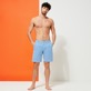 Men Others Solid - Men Cotton Bermuda Shorts Solid, Pastel front worn view