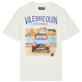 Homme AUTRES Imprimé - T-shirt en coton homme 2 Chevaux À St Tropez, Off white vue de face