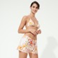 Mujer Autros Estampado - Pantalón corto de baño con estampado Kaleidoscope para mujer, Camellia vista frontal desgastada