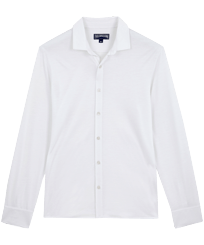 Men Others Solid - Jersey Tencel Men Shirt, White front view
