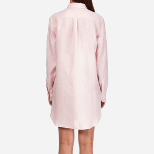 Damen Andere Uni - Langes Leinenhemd, Peony supp2 Damen Andere Uni - Langes Leinenhemd, Peony supp2