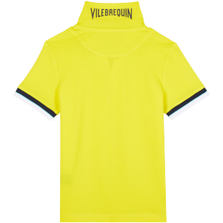Boys Others Solid - Boys Cotton Pique Polo Shirt Solid, Lemon back Boys Others Solid - Boys Cotton Pique Polo Shirt Solid, Lemon back