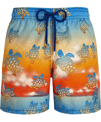 Men Others Printed - Men Swimwear Ronde des Tortues Sunset - Vilebrequin x The Beach Boys, Multicolor front view