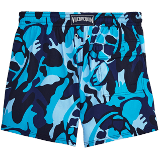 Hombres Corte Clásico Estampado - Bañador Superflex con estampado Camouflage Turtles, Celeste back Hombres Corte Clásico Estampado - Bañador Superflex con estampado Camouflage Turtles, Celeste back