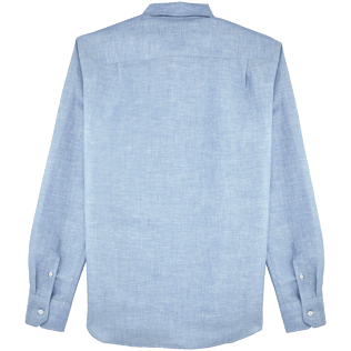 Herren Hemden Grafisch - Gestreiftes Leinenhemd, Jeans blue back Herren Hemden Grafisch - Gestreiftes Leinenhemd, Jeans blue back