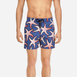 Men Classic / Moorea Printed - Men Lightweight and Packable Swimtrunks Starfish Art, Neptune blue supp1 Men Classic / Moorea Printed - Men Lightweight and Packable Swimtrunks Starfish Art, Neptune blue supp1