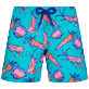 Boys Short classic Printed - Boys Ultra-light and packable Swimwear Crevettes et Poissons, Curacao front view