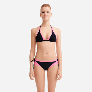 Mujer Halter Liso - Top de bikini anudado alrededor del cuello con estampado de dos colores con un efecto óptico para mujer - Vilebrequin x JCC+ - Edición limitada, Pink polka frontworn Mujer Halter Liso - Top de bikini anudado alrededor del cuello con estampado de dos colores con un efecto óptico para mujer - Vilebrequin x JCC+ - Edición limitada, Pink polka frontworn