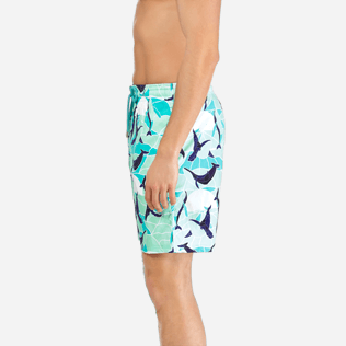 Hombres Corte Largo Estampado - Bañador elástico con estampado Magic Whales para hombre, Laguna supp3 Hombres Corte Largo Estampado - Bañador elástico con estampado Magic Whales para hombre, Laguna supp3