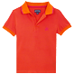Jungen Andere Uni - Solid Polohemd aus Baumwollpikee für Jungen, Apricot Vorderansicht Jungen Andere Uni - Solid Polohemd aus Baumwollpikee für Jungen, Apricot Vorderansicht
