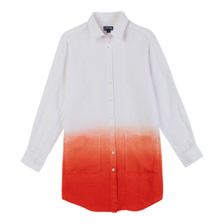 Femme AUTRES Uni - Robe chemise Tie & Dye femme en Lin unie, Nefle front Femme AUTRES Uni - Robe chemise Tie & Dye femme en Lin unie, Nefle front