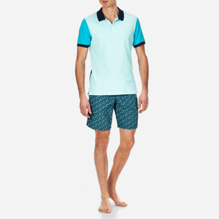 Men Polos Solid - Multicolor Cotton pique polo, Unique frontworn Men Polos Solid - Multicolor Cotton pique polo, Unique frontworn