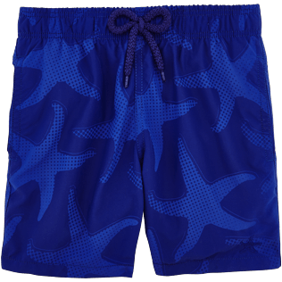 Boys Classic / Moorea Printed - Boys Water-Reactive Swimtrunks Starfish Art, Neptune blue frontworn Boys Classic / Moorea Printed - Boys Water-Reactive Swimtrunks Starfish Art, Neptune blue frontworn
