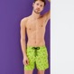 Men Classic Embroidered - Men Swimwear Embroidered 1996 Gilbert Tropic - Limited Edition, Lemongrass front view