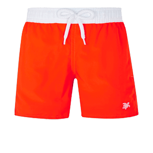 Bambino Altri Unita - Costume da bagno bambino ultraleggero e ripiegabile Solid Bicolor Fluo, Neon orange front Bambino Altri Unita - Costume da bagno bambino ultraleggero e ripiegabile Solid Bicolor Fluo, Neon orange front
