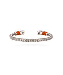 Others Solid - Silvered Jonc Bracelet - Vilebrequin x Gas Bijoux, Apricot front view