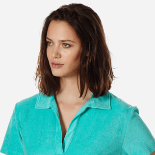 Women Others Solid - Women Terry cloth Polo Shirt Solid, Veronese green supp1 Women Others Solid - Women Terry cloth Polo Shirt Solid, Veronese green supp1