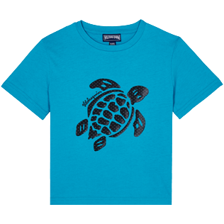 Garçons AUTRES Imprimé - T-Shirt garçon en Coton Turtles effet 3D, Azurin front Garçons AUTRES Imprimé - T-Shirt garçon en Coton Turtles effet 3D, Azurin front