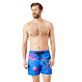 Men Classic Printed - Men Swim Trunks Mappemonde Sonar, Royal blue frontworn Men Classic Printed - Men Swim Trunks Mappemonde Sonar, Royal blue frontworn