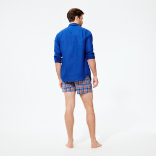 Herren Andere Uni - Einfarbiges Hemd aus Leinen für Herren, Batik blue backworn Herren Andere Uni - Einfarbiges Hemd aus Leinen für Herren, Batik blue backworn
