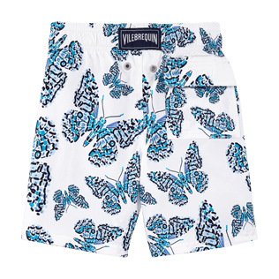 Boys Classic / Moorea Printed - Butterflies Superflex Swim Shorts, Azure back Boys Classic / Moorea Printed - Butterflies Superflex Swim Shorts, Azure back