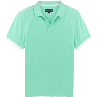Men Others Solid - Men Cotton Pique Polo Shirt Solid, Mint front Men Others Solid - Men Cotton Pique Polo Shirt Solid, Mint front