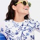 Others Solid - Unisex Floaty Sunglasses Solid, Lemongrass front worn view