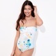 Women Fitted Printed - Women One-piece Swimsuit Belle Des Champs, Soft blue details view 2