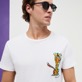 Hombre Autros Bordado - Camiseta de algodón con estampado The Year of the Tiger para hombre, Blanco detalles vista 1