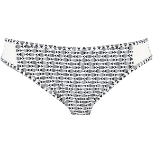 Damen Klassische Höschen Bedruckt - Modernist Fish Bikinihose mit hohem Beinschnitt für Damen, Weiss front Damen Klassische Höschen Bedruckt - Modernist Fish Bikinihose mit hohem Beinschnitt für Damen, Weiss front