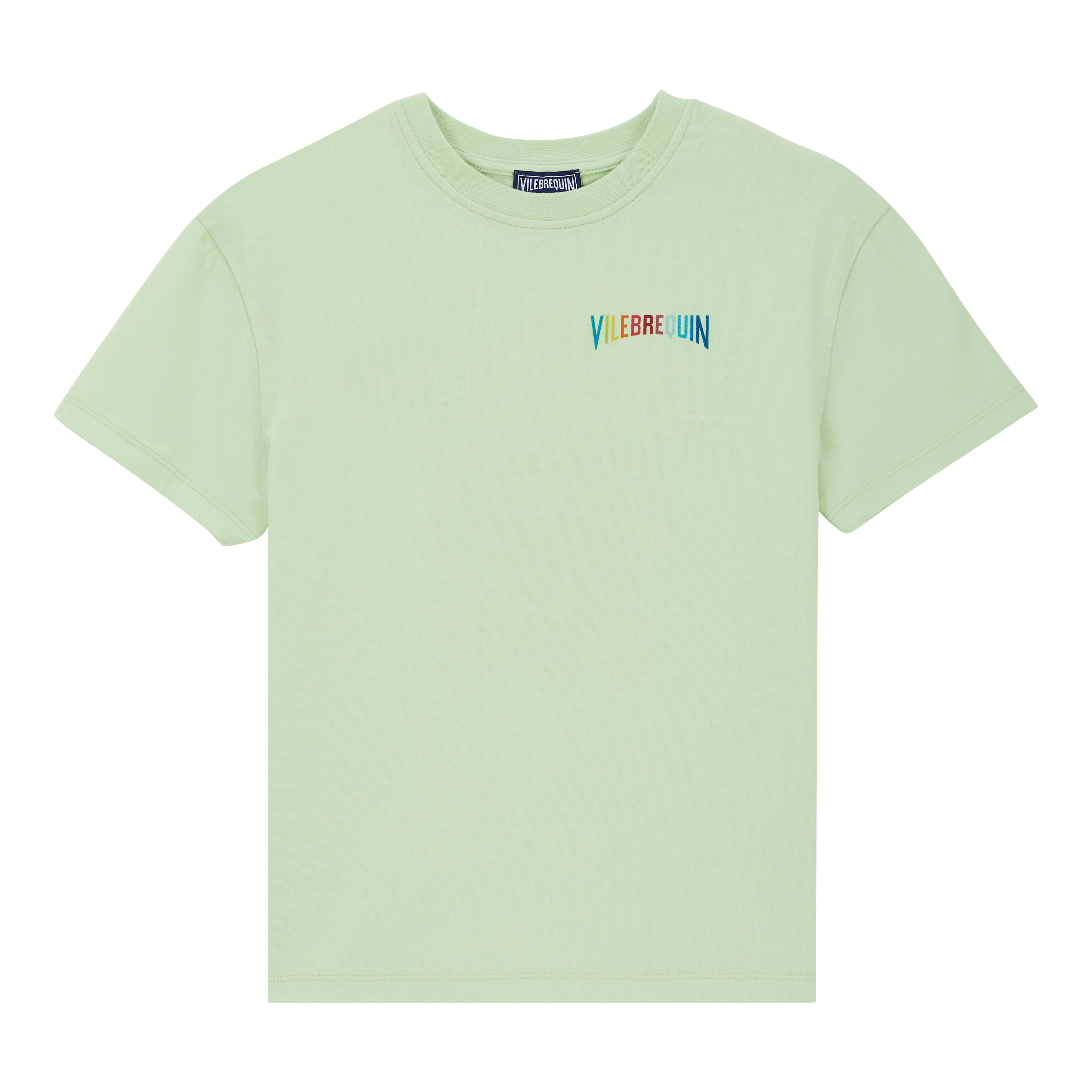 Vilebrequin Boys Organic Cotton T Shirt Turtle Flowers Lemongrass 10ANS