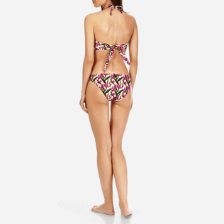 Mujer Bandeau Estampado - Top de bikini bandeau con estampado Mini Paradise 3D para mujer, Nude backworn Mujer Bandeau Estampado - Top de bikini bandeau con estampado Mini Paradise 3D para mujer, Nude backworn