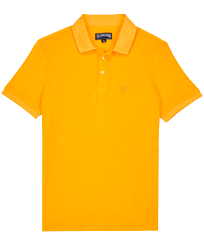 Men Others Solid - Men Terry Polo Shirt Solid, Yellow front view