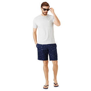 Hombre Autros Liso - Camiseta en punto de algodón Pima liso para hombre, Gris jaspeado supp2 Hombre Autros Liso - Camiseta en punto de algodón Pima liso para hombre, Gris jaspeado supp2