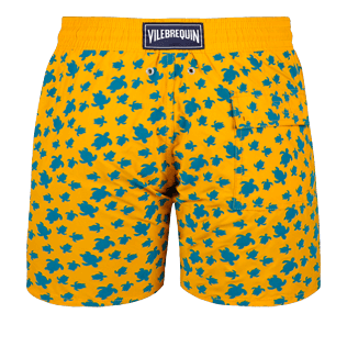 Men Classic Printed - Men swimtrunks Flocked Micro Ronde Des Tortues, Mango back Men Classic Printed - Men swimtrunks Flocked Micro Ronde Des Tortues, Mango back