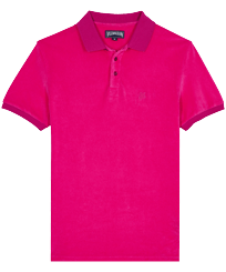 Men Others Solid - Men Terry Polo Shirt Solid, Shocking pink front view