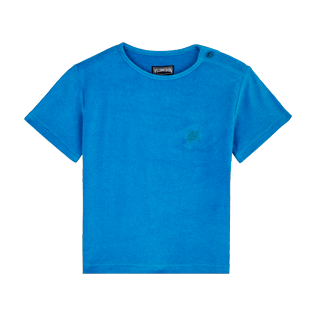 Jungen Andere Uni - Solid Frottee-T-Shirt für Jungen, Hawaii blue front Jungen Andere Uni - Solid Frottee-T-Shirt für Jungen, Hawaii blue front