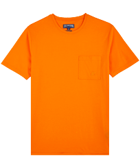 Uomo Altri Unita - T-shirt uomo in cotone biologico tinta unita, Albicocca vista frontale