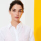 Mujer Autros Liso - Camisa larga de lino, Blanco detalles vista 1