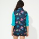 Others Printed - Unisex Sleeveless Jacket Ronde Des Tortues, Navy back worn view