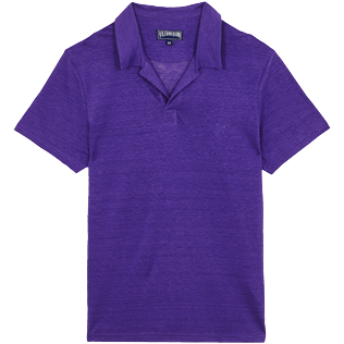 Hombre Autros Liso - Polo en punto de lino de color liso para hombre, Bengal front Hombre Autros Liso - Polo en punto de lino de color liso para hombre, Bengal front